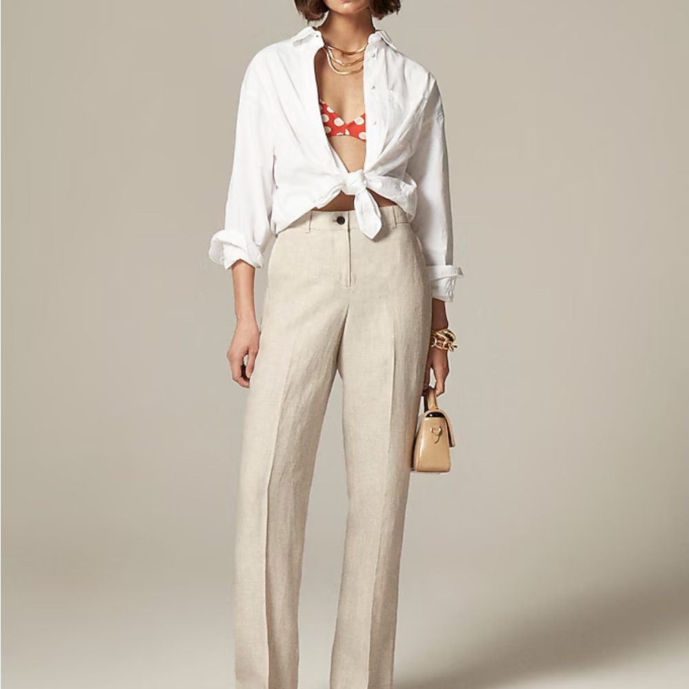 J. Crew harbor pant linen NWOT